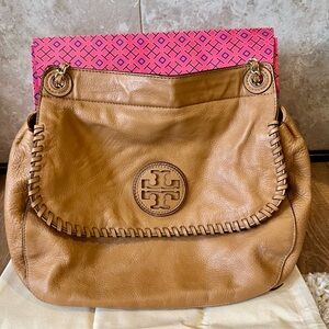 Tory Burch Tan Leather Shoulder Bag